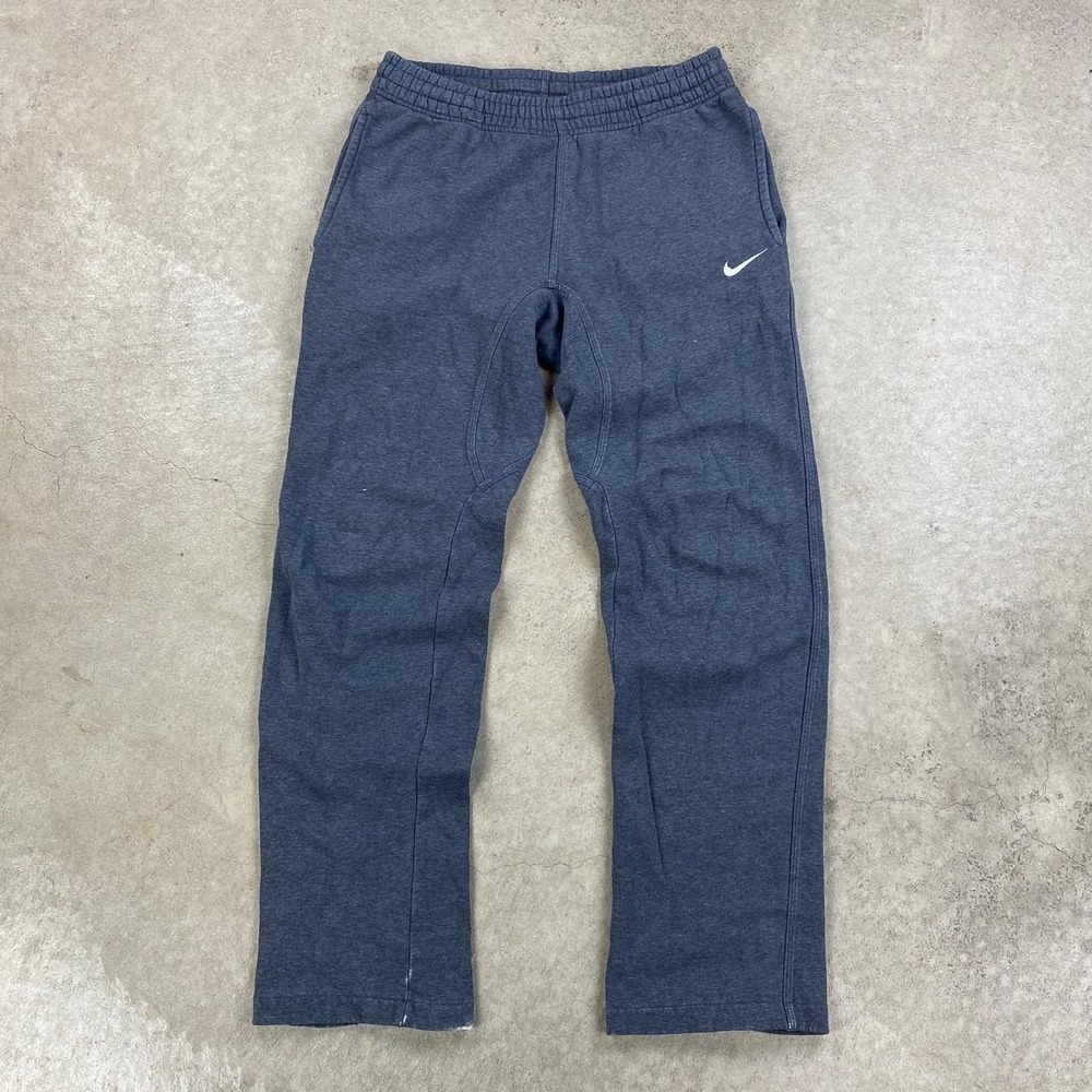 Vintage Nike Sweatpants Size Small Gray Straight Leg Cotton Embroidered Logo